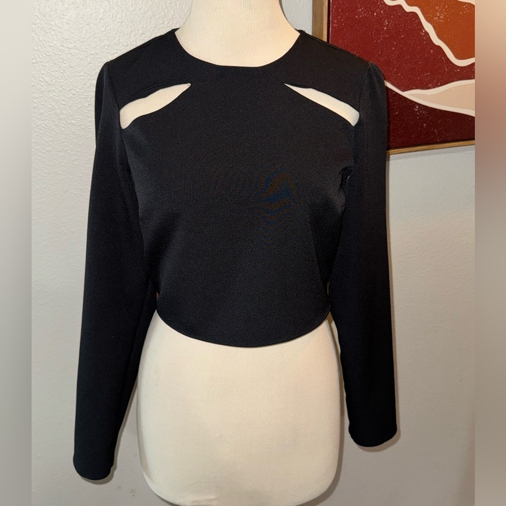 Zara black long sleeve shirt size small